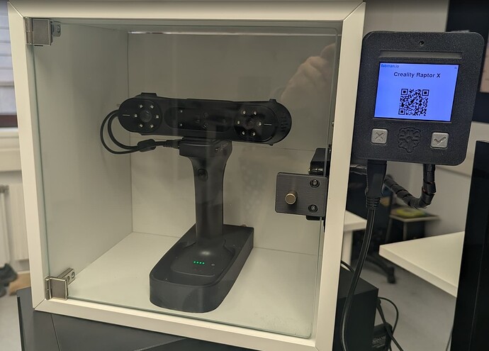 Cabinet with docking station for 3D Scanner